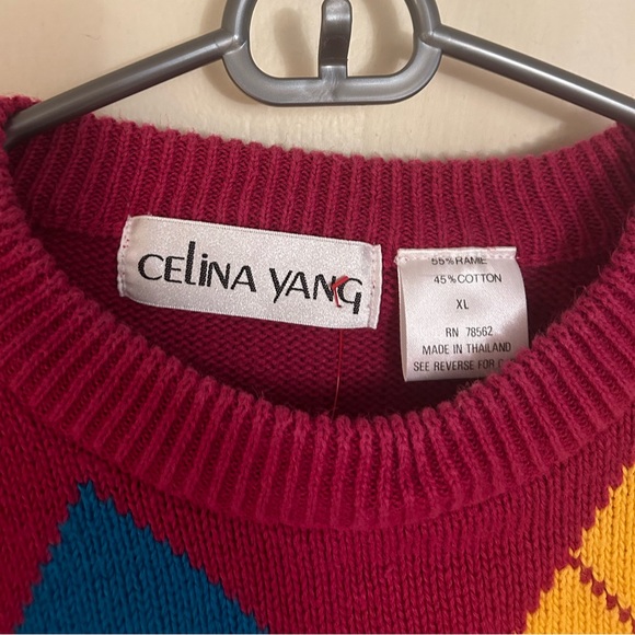 Celina Yang argyle sweater🧶 - Picture 2 of 4